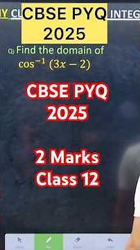 Q) Find the domain of cos^(−1) (3𝑥−2) #cbse2026 #inversetrigonometry #maths #cbseclass12