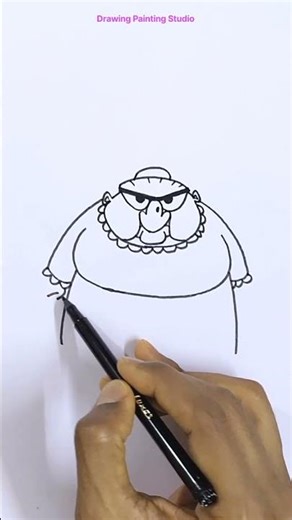 How to Draw Mrs. Julia Wicket Step by Step from Mr. Bean #shorts #viral #shortsviral #trending