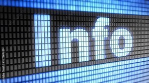 "Info" on the Screen. 4K Resolution. Encoder Prores 4444. Great Quality. Looping.