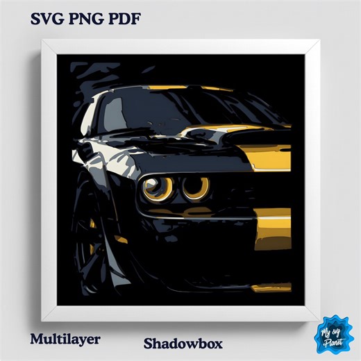 Sports Car Shadow Box SVG for Cricut, Muscle Car 3D Layered Paper Cut, Multilayer Shadowbox SVG - Etsy