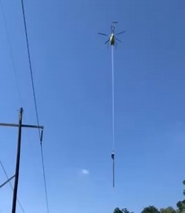 23K views · 86 reactions | To provide you with reliable power, we must maintain the vegetation that occurs near our lines.  Check out our airsaw, a helicopter carrying rotating saw blades that can trim hard-to-access areas, in action in Southeast Texas this week.  | Entergy Texas | Facebook