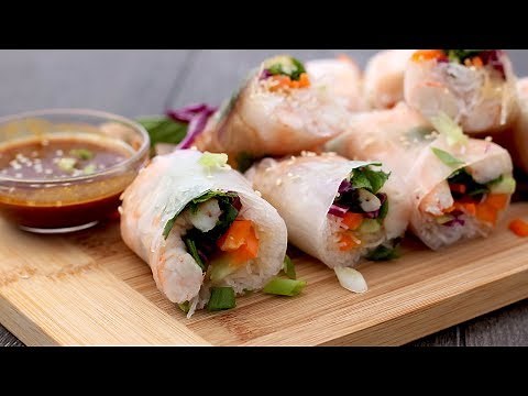 Shrimp Summer Rolls with Peanut Dipping Sauce