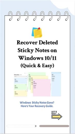 Lost Sticky Notes on Windows? Easy Ways to Recover Deleted Notes!#stickynotes
