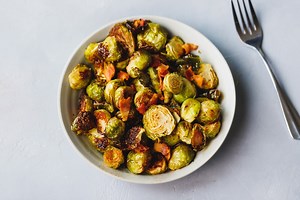 Baked Brussel Sprouts With Bacon
