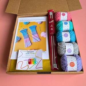 Knit Your Own Fingerless Gloves, Beginners Knitting Kit, Materials, Tools and Video Tutorials Included - Etsy