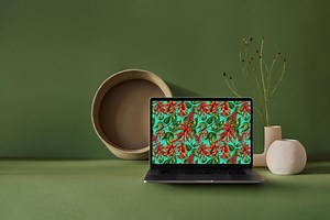 Hand-painted Floral Laptop Wallpaper, Colorful Botanical Art (digital Download) - Etsy Canada