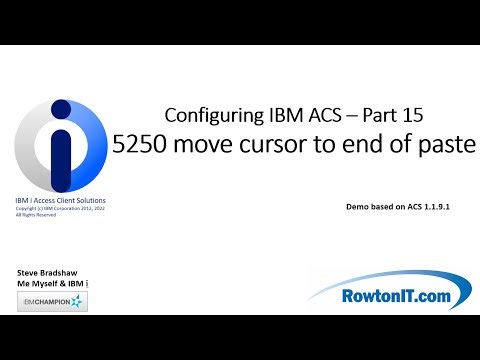 Configuring ACS Part 15 Move cursor to the end of paste