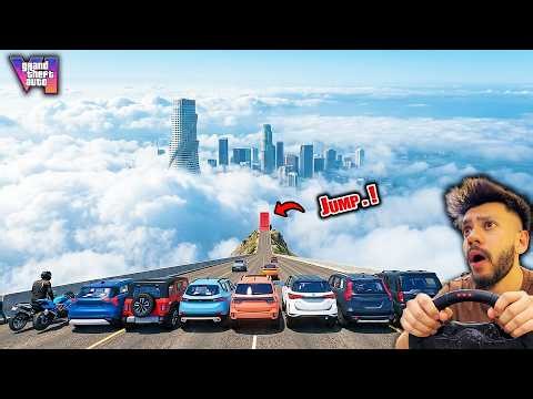 GTA 5 POWERFUL INDIAN CARS & BIKES VS IMPOSSIBLE CITY JUMP CHALLENGE |GTA 5 ABHISHEKKZ GAMING