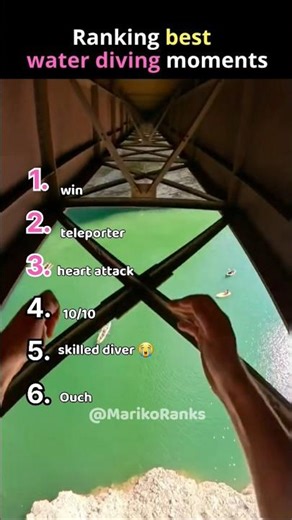 RANKING BEST WATER DIVING MOMENTS 😭 #ranked #fails #funny #diving
