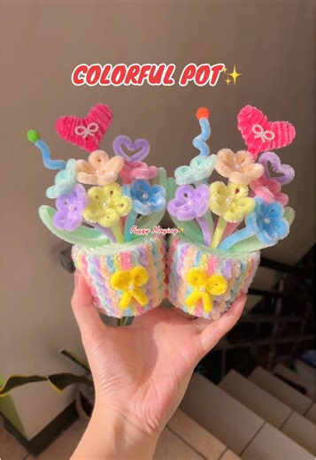 Vibrant Fuzzy Wire Flower Pot Ideas for Joyful Decor
