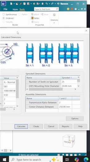 #youtubeshorts | solid edge tutorial sprocket design | #solidedge