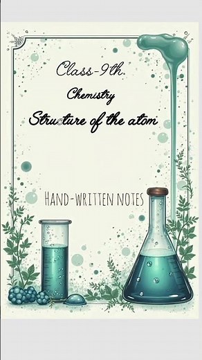 class 9th chapter structure of the atom.💯 💯🧪 #notes #chemistry #short