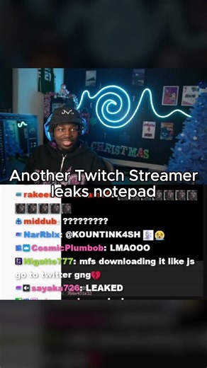 Another Twitch Streamer leaks notepad #blueryai #streamer #fyp #funny #twitch