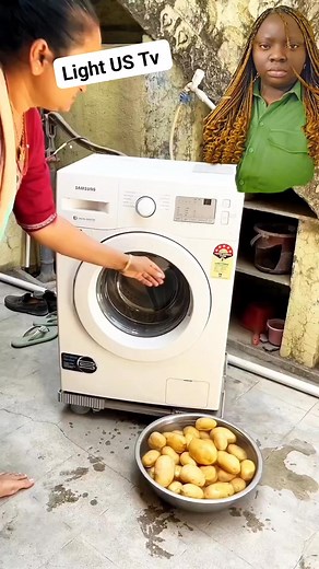 Washing machine peeling Potatoes | Light US Tv