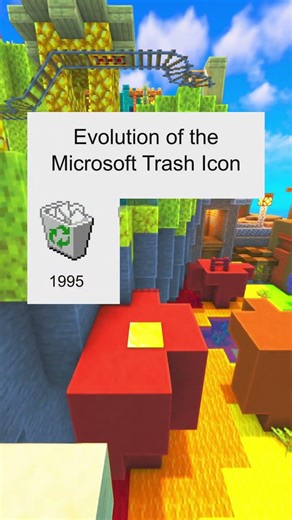Evolution of the Microsoft trash icon #usa