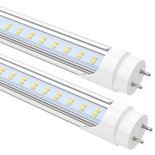 JESLED 4FT LED T8 Type A+B Tube Lights, 28W(75W Equivalent), 4060LM, 5000K, Single or Double End Powered,