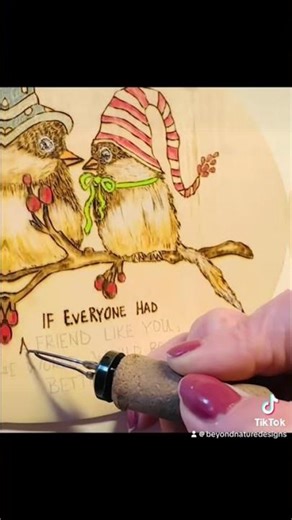 Hand lettering via Pyrography