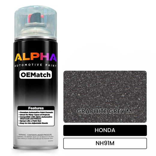HONDA GRAPHITE GREY M. NH91M | OEMatch Automotive Spraycan