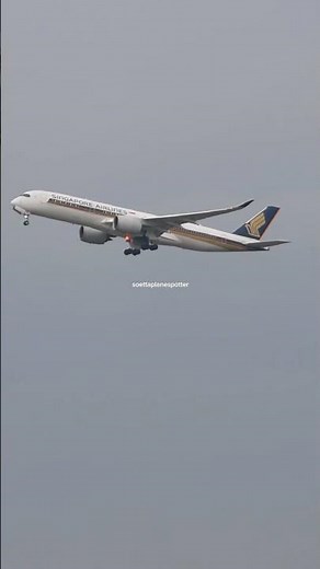 Majestic Singapore Airlines A350 Takeoff! ✈️🇸🇬 #shorts