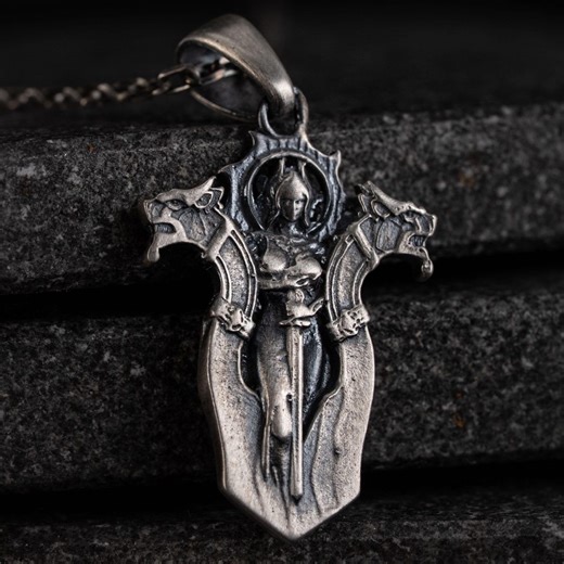 Freya Norse Goddess Necklace 925 Sterling Silver, Handmade Viking Jewelry Unisex, Nordic Protection Amulet, Strength & Fertility Gift - Etsy