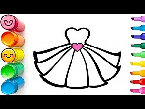 How to Draw a Beautiful Princess Dress | Step by Step Drawing Tutorial
