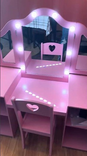 This is one of the cutest kids’ vanity sets I’ve seen in a long time.