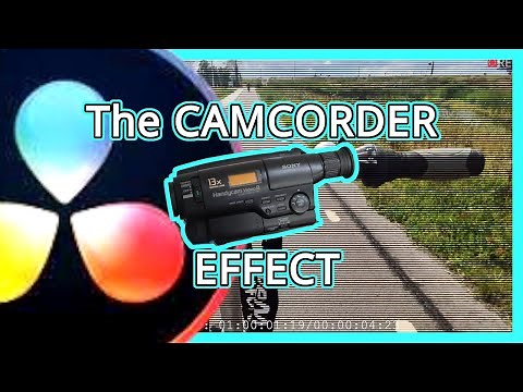 The Camcorder effect in Davinci Resolve