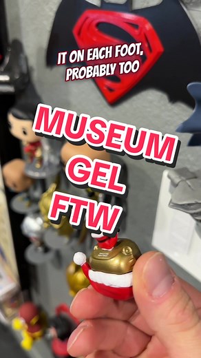 Pocket Pops meet Museum gel magic! 🪄 These tiny figures with their tiny feet love to tip over, but a dab of clear Museum gel does wonders. Watch them stand with ease. Easy to apply and remove, it's a game-changer for display stability. No affiliate links, just a genuine recommendation. #displayhacks #museumgel #museumwax #funkodisplay #funkocollectors #superherodiy