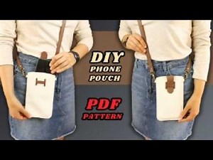 🔴PDF PATTERN + DIY handmade leather Crossbody Phone Bag | Easy Craft Tutorial
