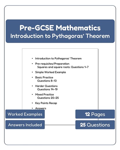 Pythagoras’ Theorem Worksheet Pack | Pre-gcse & GCSE Maths Revision | 25 Questions With Answers | Right-angled Triangles - Etsy UK