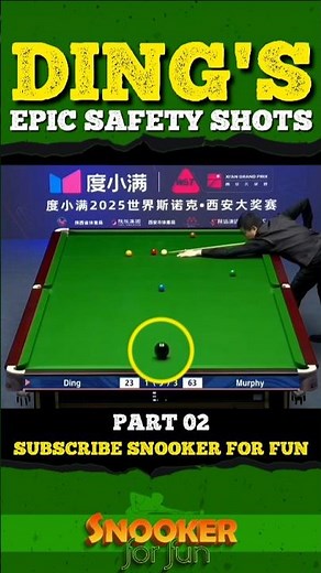 Ding's epic safety shots 🔥 - 02|#shorts #youtubeshorts #trending #snooker #ding #juddtrump #ronnie