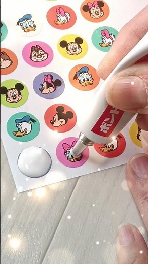 手芸用ボンドを使って簡単シール作り#シール帳#100均#シール#ハンドメイド