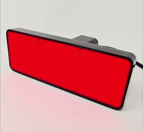 Light-Up Rectangular Trailer Hitch Receiver Cover Brake Tail Turn LED Light 4-in-1- fits 2" Hitch - Signal/Brake/Reverse/Runing Light