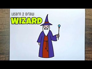 How to Draw a WIZARD - Easy Drawing Videos Using Simple Shapes - Harry Potter