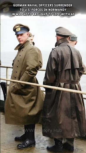 German Naval Officers surrender to U.S. forces in Normandy