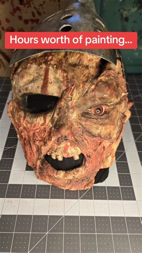 Making a Jason Goes to H*II bust/mask #horror #fridaythe13th #DIY #fyp