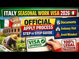 Italy Seasonal Work Visa 2026 | Official Apply Process | Step by Step Guide