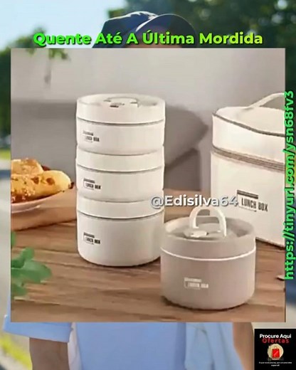 Lancheira Térmica Inox 304 🍱 Comida Quente por Horas com Vedação Total