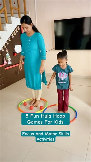 5 Fun Hula Hoop Games For Kids | Focus And Motor Skills Activities | Challenge #games #kids