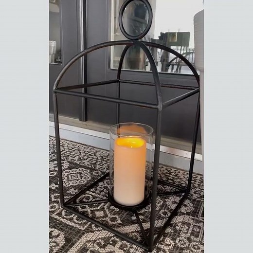 Forged-Iron Outdoor Lanterns, Set of 3