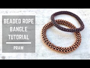 Beaded rope bangle tutorial | Prismatic Right Angle Weave