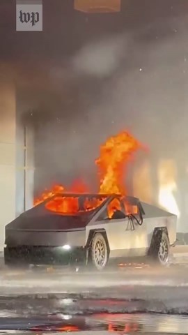 Tesla Cybertruck explodes outside Trump hotel in Las Vegas