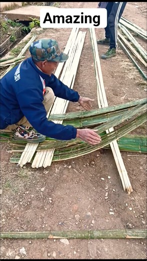 How to Make Anything: The Ultimate Guide to DIY. | Close up of bamboo matting Stock video #shorts