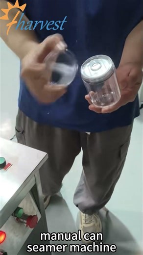 Manual PET plastic can sealing machine,semi automatic grains and dry goods can closing machine
