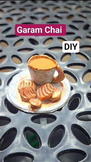 Clay Chai Cup & Plate Miniature DIY | Cute Mini Tea Set Making