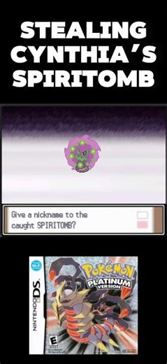 I always wanted to catch her Spiritomb #pokemonplatinum #pokemon