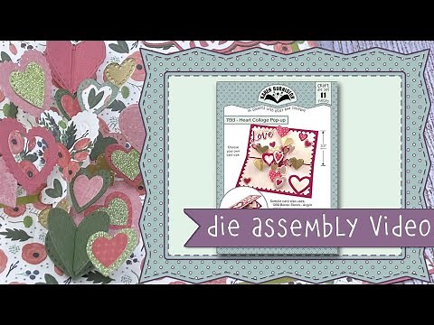Karen Burniston Die 1193 Heart Collage Pop-up Assembly