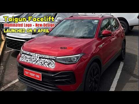 VW Taigun Facelift Launching On 9th April! | Panoramic Sunroof + LED Logo & More Features