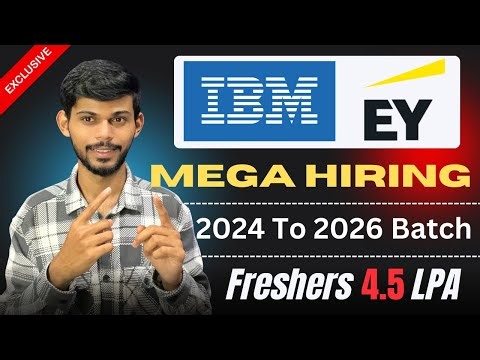 IBM Mega Hiring Freshers | 2024 to 2026 Batch | Apply Now Or Regret later