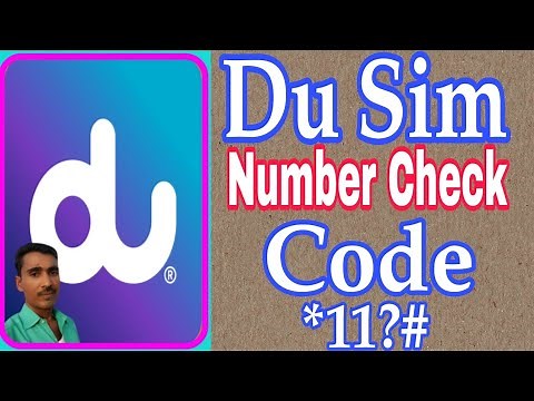 How to check du sim number with code)Du sim number check)Du sim number checking code